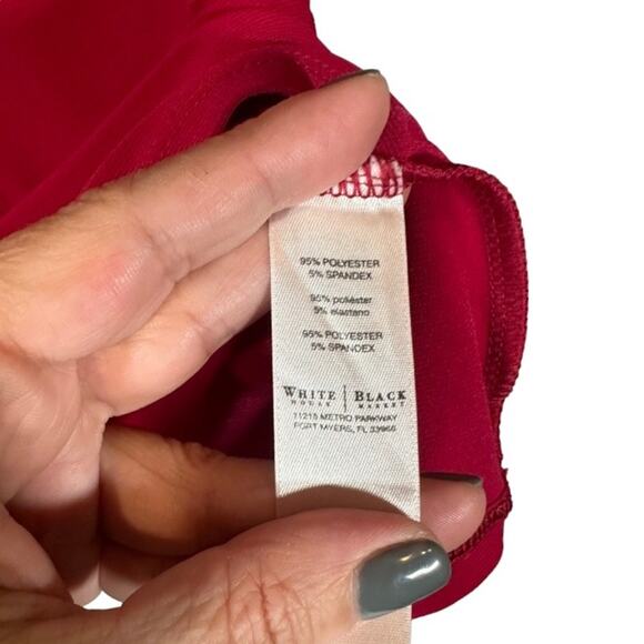 WHBM Dark Pink Short Sleeve Pleated Front Lightweight Blouse Women Sz M - Picture 7 of 8